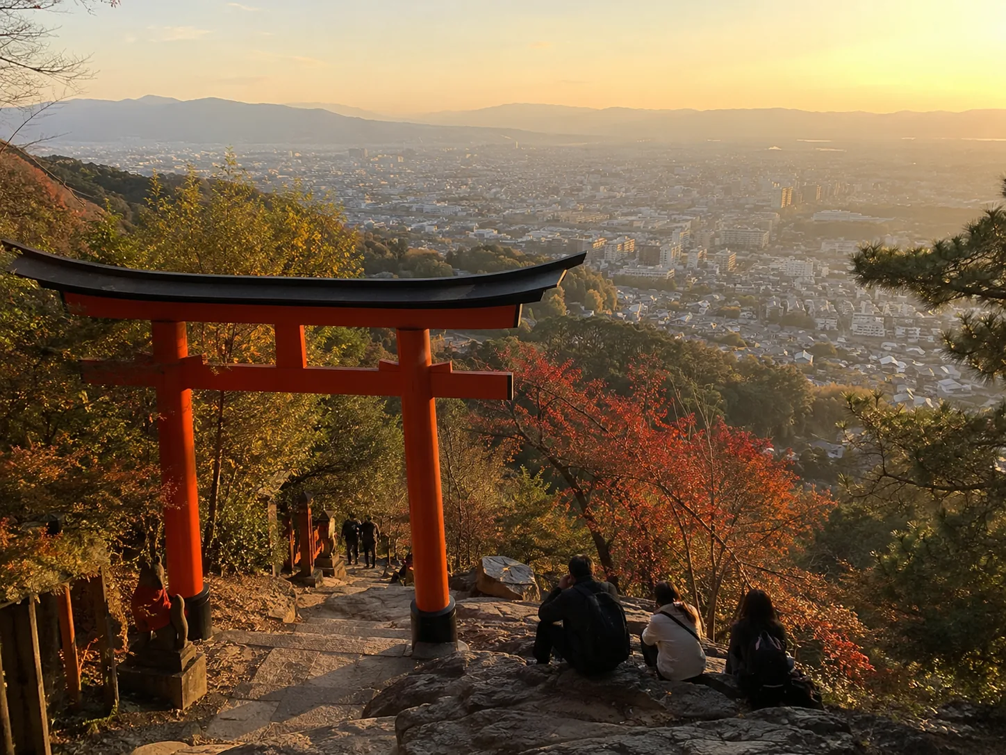 The Yotsutsuji panoramic viewpoint overlooking southern Kyoto